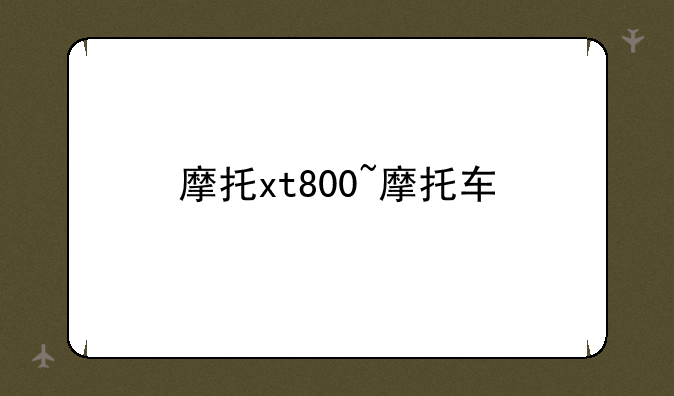 摩托xt800~摩托车