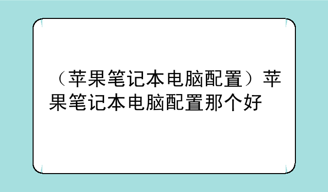 （苹果笔记本电脑配置）苹果笔记本电脑配置那个好