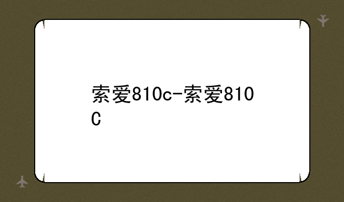 索爱810c-索爱810C