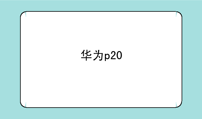 华为p20