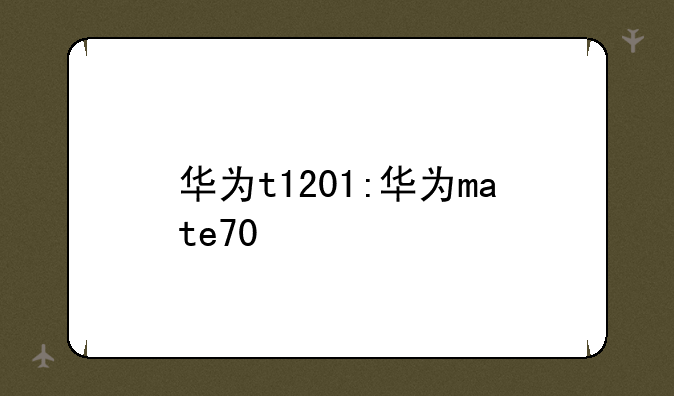 华为t1201:华为mate70