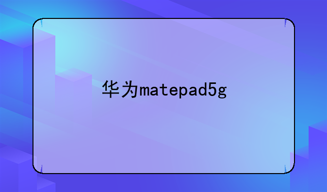 华为matepad5g